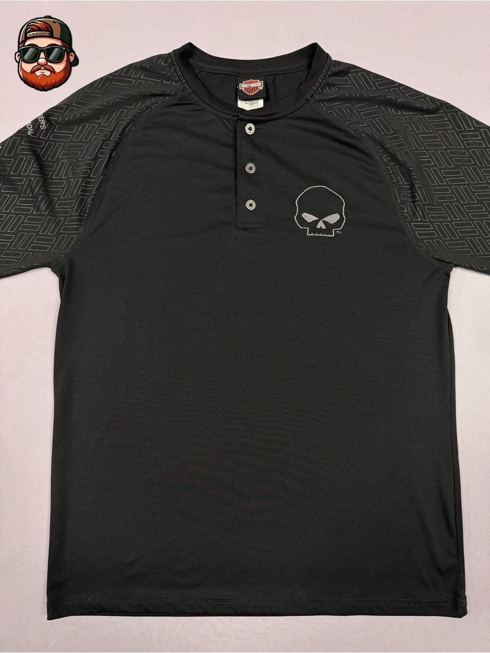 Harley Davidson Daytona Beach Willie G. Skull Long Sleeve Black Large Shirt